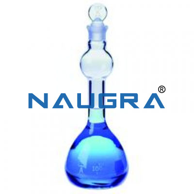带一个标记的容量瓶，科学实验室用A级瓶塞